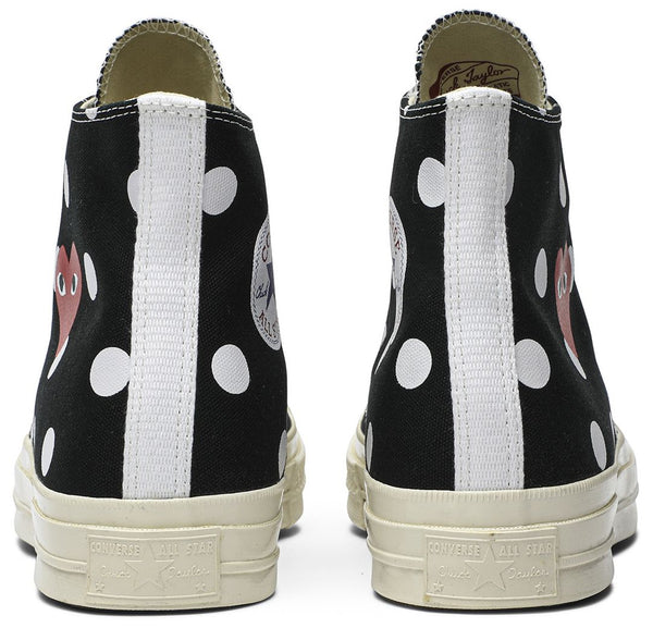 [157250C] MENS CONVERSE CHUCK TAYLOR ALL STAR 70 HI 'COMME DES GARCONS PLAY POLKA DOT BLACK'