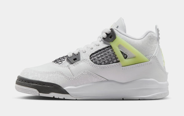 [HJ5991-100] PRESCHOOL AIR JORDAN RETRO 4 'LIGHT LEMON TWIST' (PS)