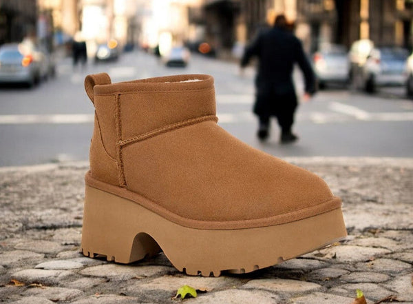 [1158311-CHE] WOMENS UGG CLASSIC ULTRA MINI NEW HEIGHTS BOOT 'CHESTNUT'