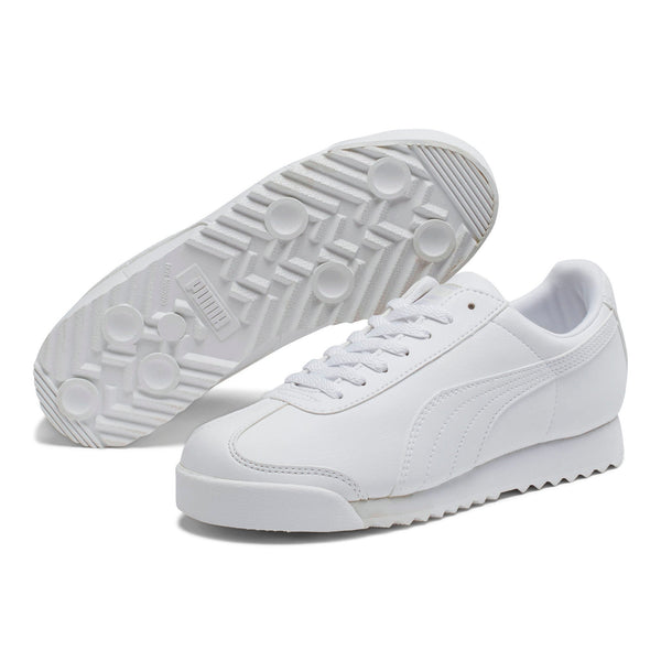 [354259-14] Youth PUMA ROMA BASIC JR 'WHITE LIGHT GREY'