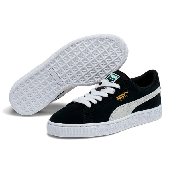 [355110-01] Youth PUMA SUEDE JR 'BLACK WHITE'