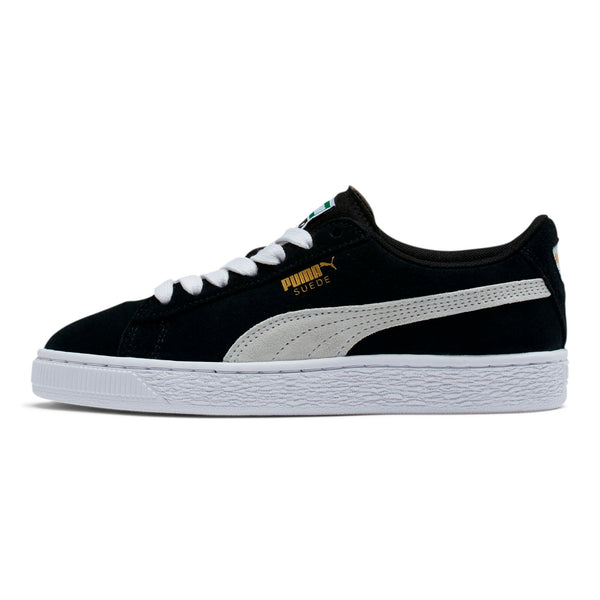 [355110-01] Youth PUMA SUEDE JR 'BLACK WHITE'