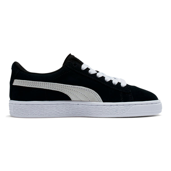[355110-01] Youth PUMA SUEDE JR 'BLACK WHITE'