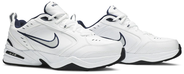 [416355-102] MENS NIKE AIR MONARCH IV 4E 'WHITE/MIDNIGHT NAVY/WHITE/METALLIC SILVER'