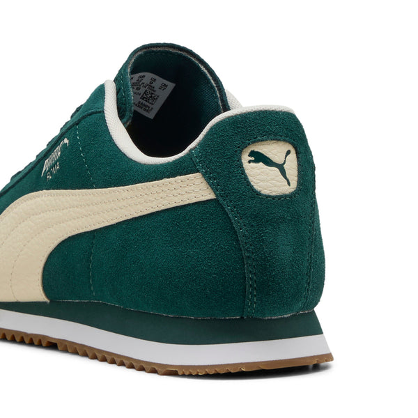 [398635-10] MENS PUMA ROMA SUEDE 'GREEN TERRAIN ALPINE SNOW'