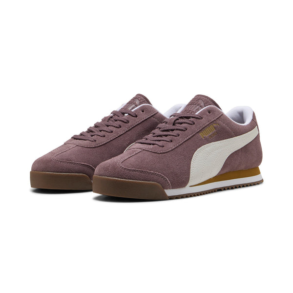 [398635-11] MENS PUMA ROMA SUEDE 'RAISIN WHITE'