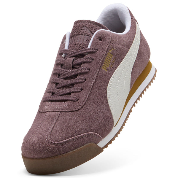 [398635-11] MENS PUMA ROMA SUEDE 'RAISIN WHITE'