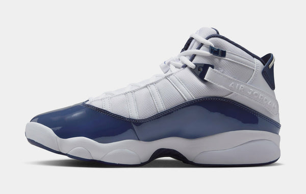 [322992-124] MENS AIR JORDAN 6 RINGS 'WHITE MIDNIGHT NAVY'