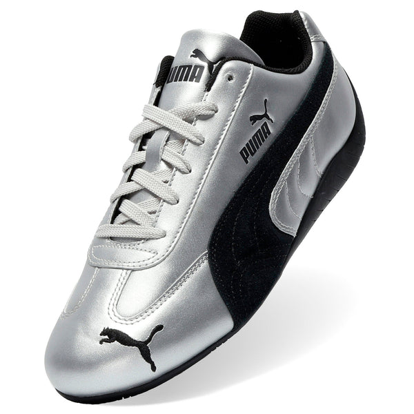 [405357-01] WOMENS PUMA SPEEDCAT METALLIC 'METALLIC SILVER BLACK'