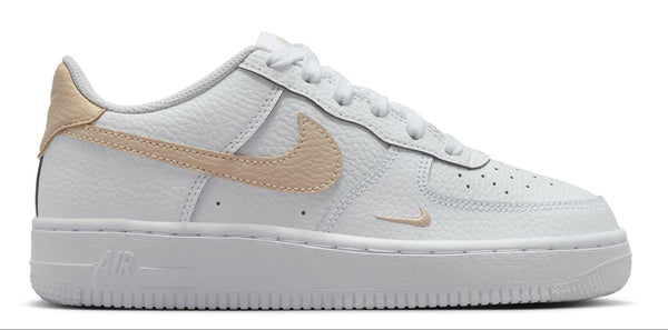 [IO7403-102] GRADE SCHOOL NIKE AIR FORCE 1 MS (GS) 'WHITE/RATTAN'
