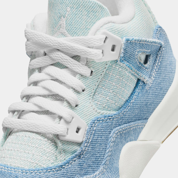 [IB6715-100] PRESCHOOL AIR JORDAN RETRO 4 TEX 'DENIM WORN BLUE' (PS)