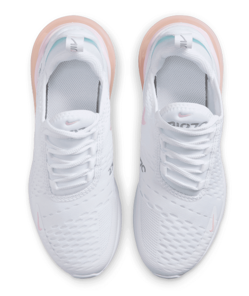 [943345-122] GRADE SCHOOL NIKE AIR MAX 270 'WHITE LIGHT SMOKE GREY PINK FOAM (GS)'