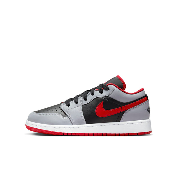 [553560-060] Grade School Air Jordan RETRO 1 LOW 'CEMENT FIRE RED (GS)'