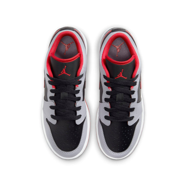 [553560-060] Grade School Air Jordan RETRO 1 LOW 'CEMENT FIRE RED (GS)'