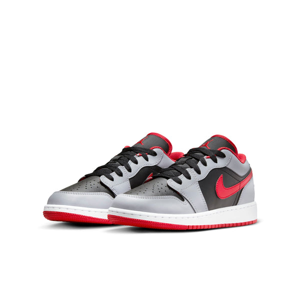 [553560-060] Grade School Air Jordan RETRO 1 LOW 'CEMENT FIRE RED (GS)'