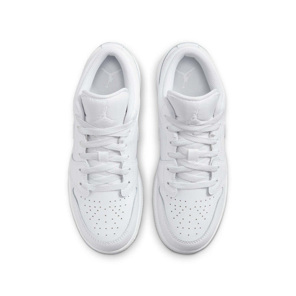 [553560-136] Grade School Air Jordan RETRO 1 LOW 'TRIPLE WHITE (2023) (GS)'