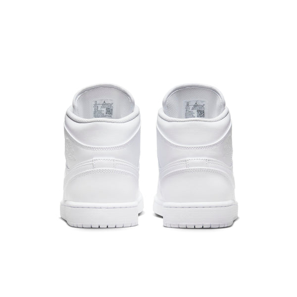 [554724-136] Mens Air Jordan Retro 1 Mid 'Triple White' (2022)