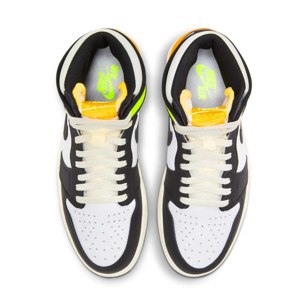 [555088-118] MENS AIR JORDAN RETRO 1 HIGH 'WHITE BLACK VOLT UNIVERSITY GOLD'