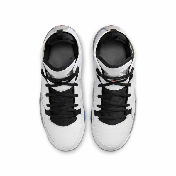 [555472-102] Grade School Air Jordan FLIGHT CLUB 91 GS 'WHITE METALLIC SILVER'