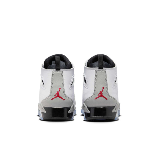 [555472-102] Grade School Air Jordan FLIGHT CLUB 91 GS 'WHITE METALLIC SILVER'