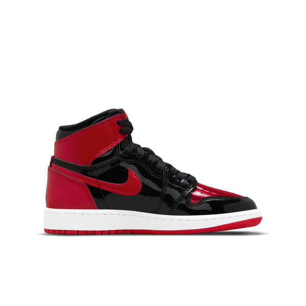 [575441-063] GRADE SCHOOL AIR JORDAN RETRO 1 HIGH OG 'PATENT BRED'