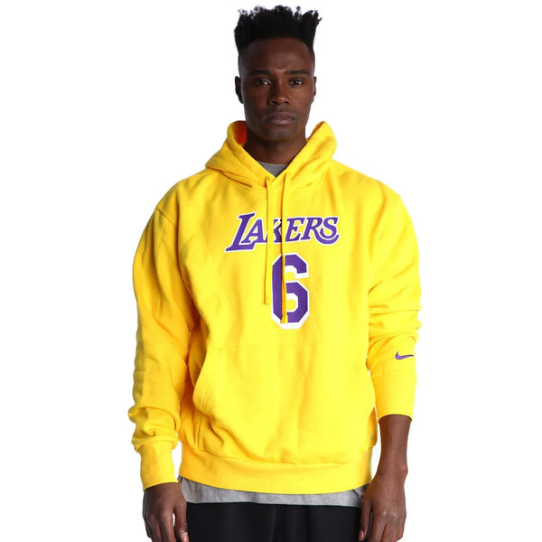 [DB1181-728] Mens Nike NBA LA LAKERS LEBRON JAMES #6 FLEECE PULLOVER HOODIE