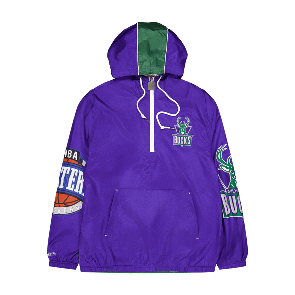 MENS MITCHELL & NESS TEAM OG 2.0 ANORAK WINDBREAKER BUCKS