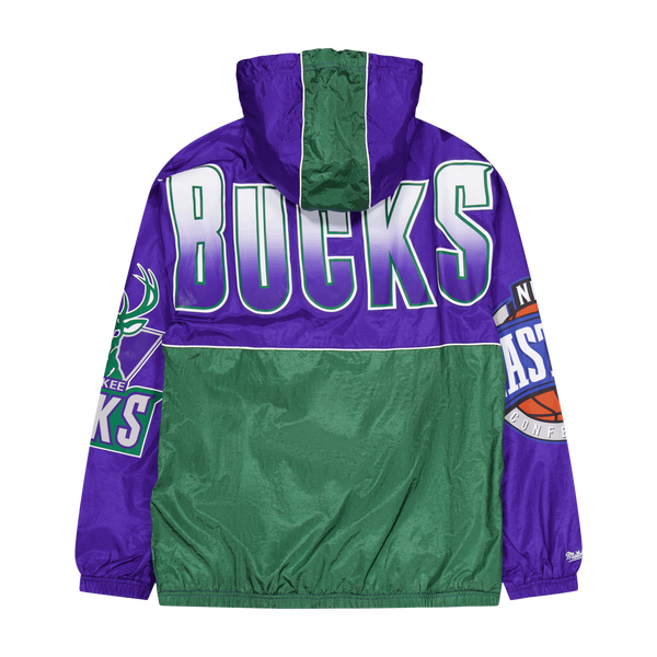 MENS MITCHELL & NESS TEAM OG 2.0 ANORAK WINDBREAKER BUCKS