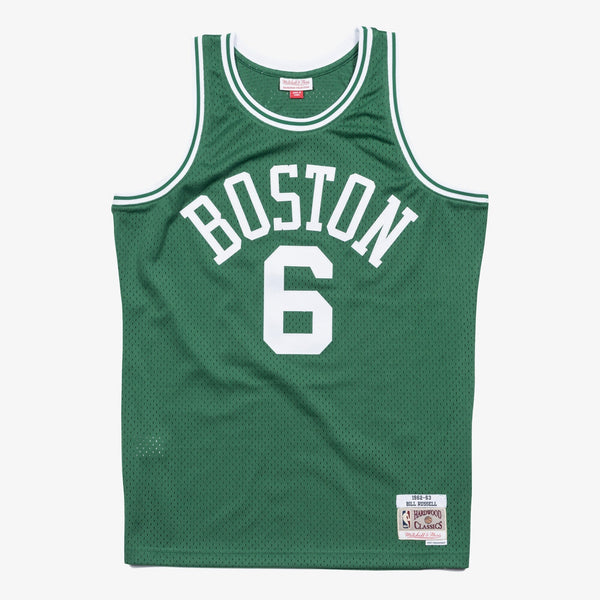 MENS MITCHELL & NESS SWINGMAN ROAD JERSEY CELTICS 1962 BILL RUSSELL