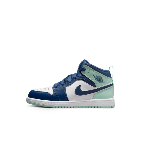 [640734-413] Preschool Air Jordan Retro 1 MID 'Mystic Navy Mint Foam' (PS)
