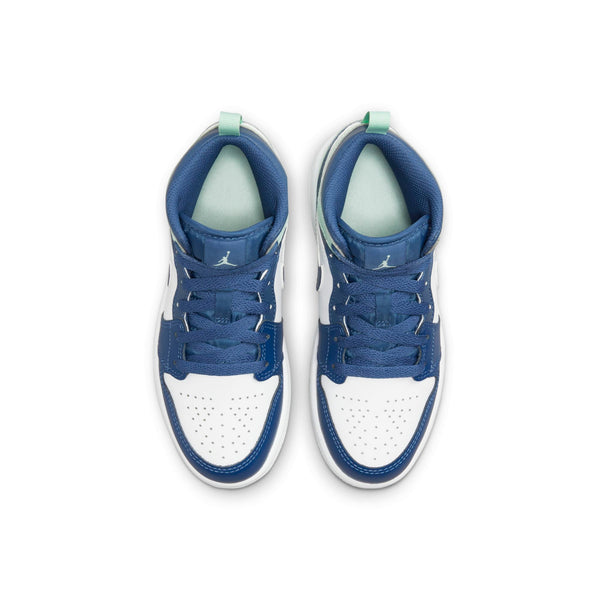 [640734-413] Preschool Air Jordan Retro 1 MID 'Mystic Navy Mint Foam' (PS)