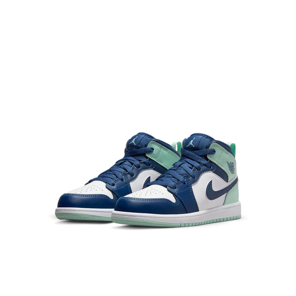 [640734-413] Preschool Air Jordan Retro 1 MID 'Mystic Navy Mint Foam' (PS)