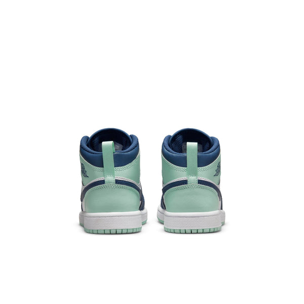 [640734-413] Preschool Air Jordan Retro 1 MID 'Mystic Navy Mint Foam' (PS)