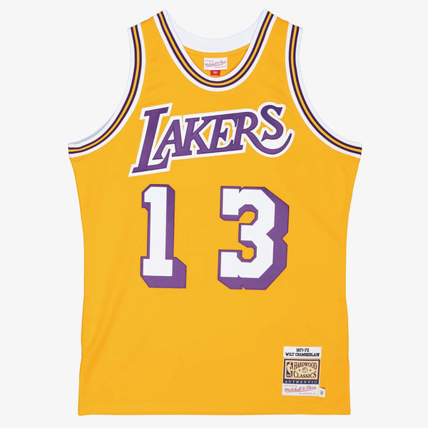 Mens Mitchell & Ness NBA AUTHENTIC JERSEY LAKERS 1971 WILT CHAMBERLAIN