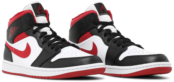 [554724-122] Mens Air Jordan RETRO 1 MID 'GYM RED BLACK WHITE'