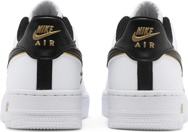 [DM3322-100] Grade School Nike AIR FORCE 1 LOW '07 LV8 'DOUBLE SWOOSH WHITE METALLIC GOLD (GS)'