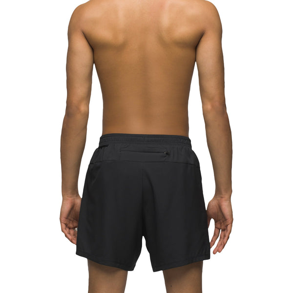 [1972641-BLACK] MENS PRANA PEAK TO PAVEMENT LINED UPF 30+ 6" INCH SHORTS