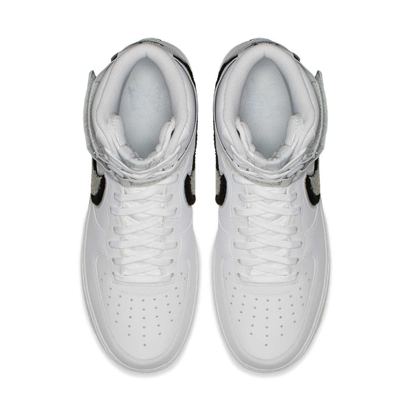 [806403-105] Mens Nike Air Force 1 High '3D Chenille White Grey Black'