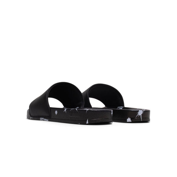 [811-3806/BLACK] MENS BILLIONAIRE BOYS CLUB MOON WALK SLIDES 'BLACK'