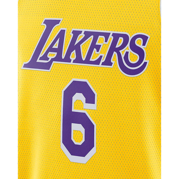 [CW3669-738] Mens Nike LOS ANGELES LAKERS LEBRON JAMES GOLD #6 ICON SWINGMAN JERSEY