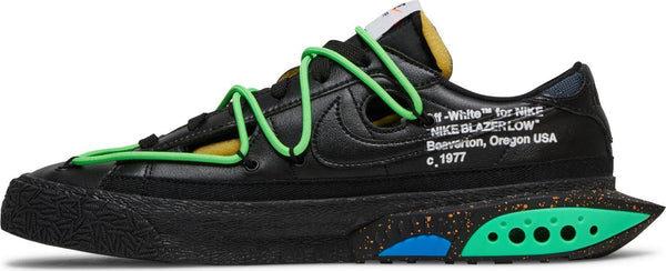 [DH7863-001] Mens Nike Blazer Low 'Off-White Black Electro Green'