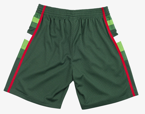 MENS MITCHELL & NESS NBA ROAD SWINGMAN SHORTS BUCKS 83-84
