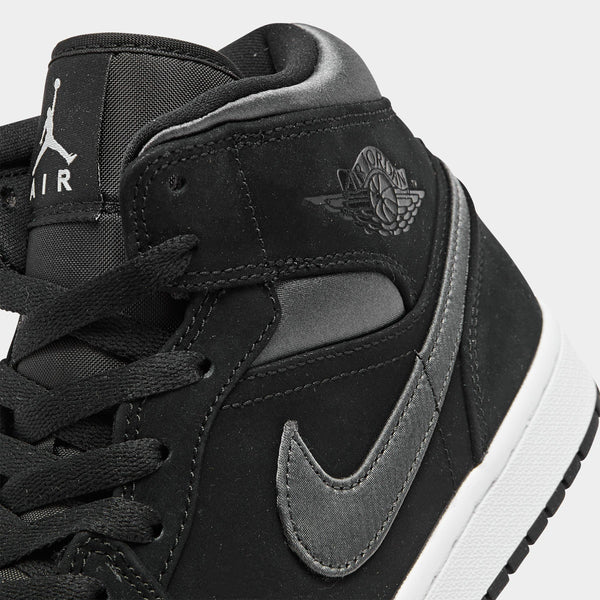 [852542-012] MENS AIR JORDAN RETRO 1 MID 'NYLON BLACK ANTHRACITE'