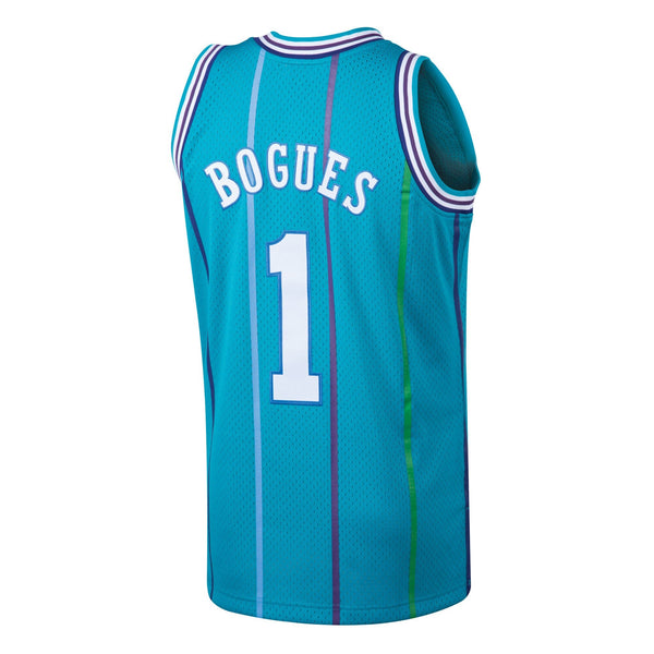 MENS MITCHELL & NESS AUTHENTIC ROAD JERSEY HORNETS 1992 MUGGSY BOGUES