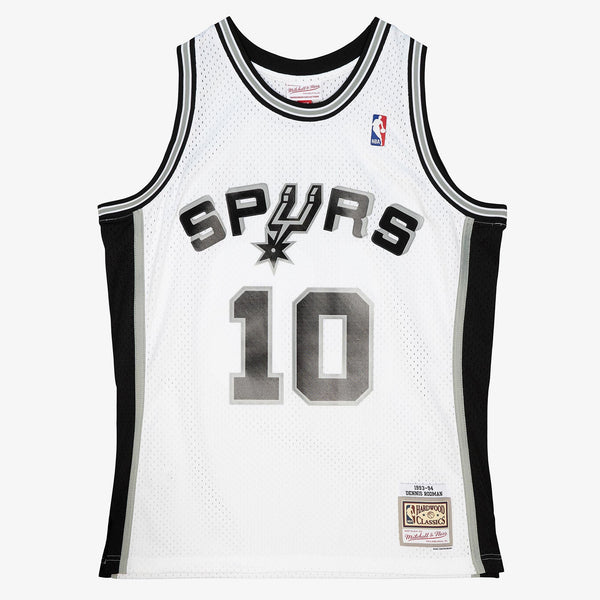 MENS MITCHELL & NESS NBA WHITE JERSEY SPURS 1993 DENNIS RODMAN