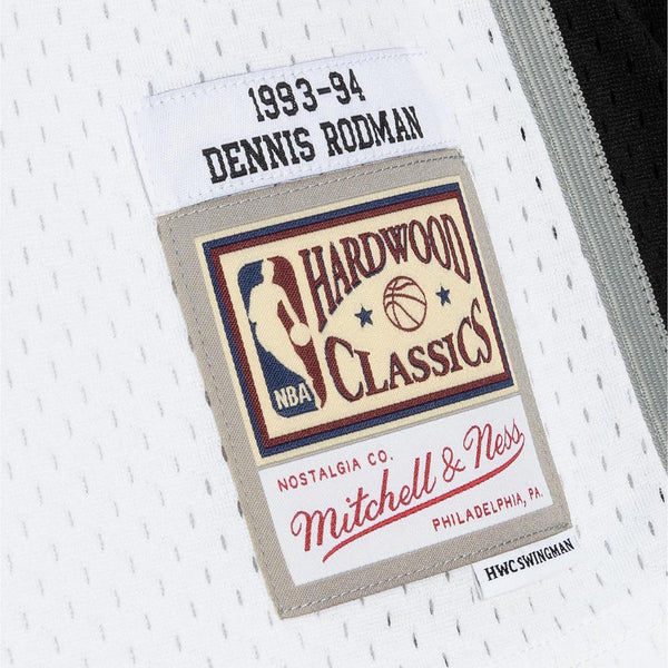 MENS MITCHELL & NESS NBA WHITE JERSEY SPURS 1993 DENNIS RODMAN