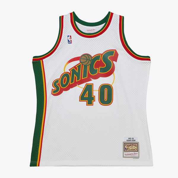 MENS MITCHELL & NESS HOME JERSEY SUPERSONICS 1995 SHAWN KEMP