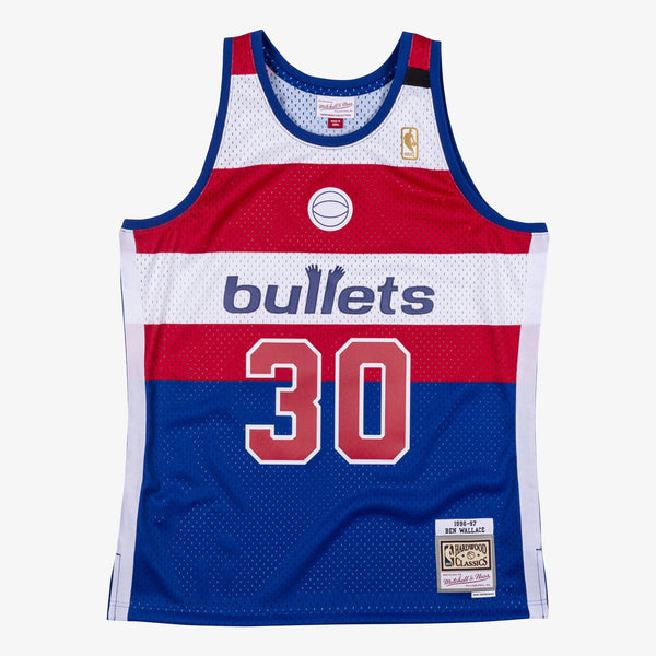 MENS MITCHELL & NESS AUTHENTIC JERSEY BULLETS 96-97 BEN WALLACE