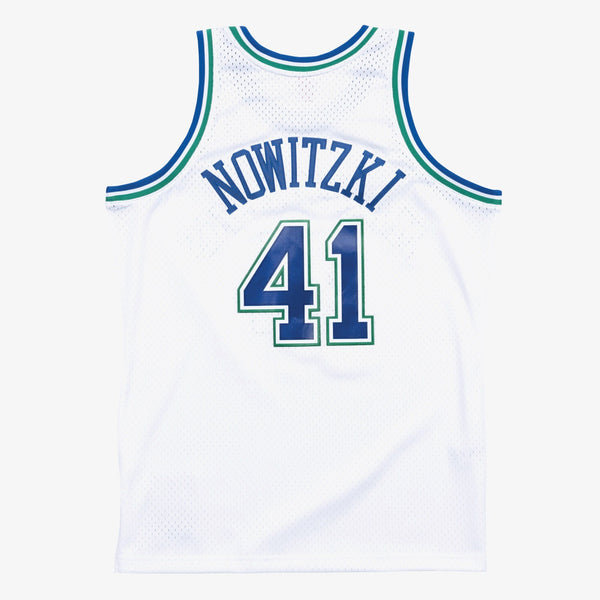 MENS MITCHELL & NESS WHITE JERSEY MAVERICKS 1998 DIRK NOWITZKI