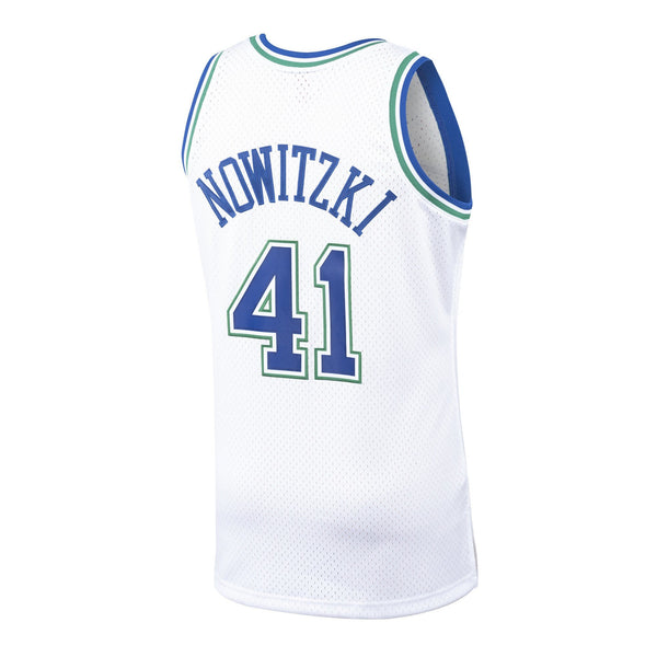 MENS MITCHELL & NESS WHITE JERSEY MAVERICKS 1998 DIRK NOWITZKI